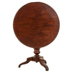 French Mahogany Tilt Top Pedestal Table