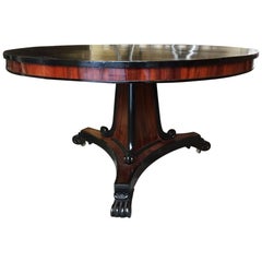 French Mahogany Tilt-Top Table with Black Painted Top from 1870s