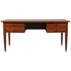 French Mahogany Writing Desk, 1950s French Mahogany Writing Desk, 1950s