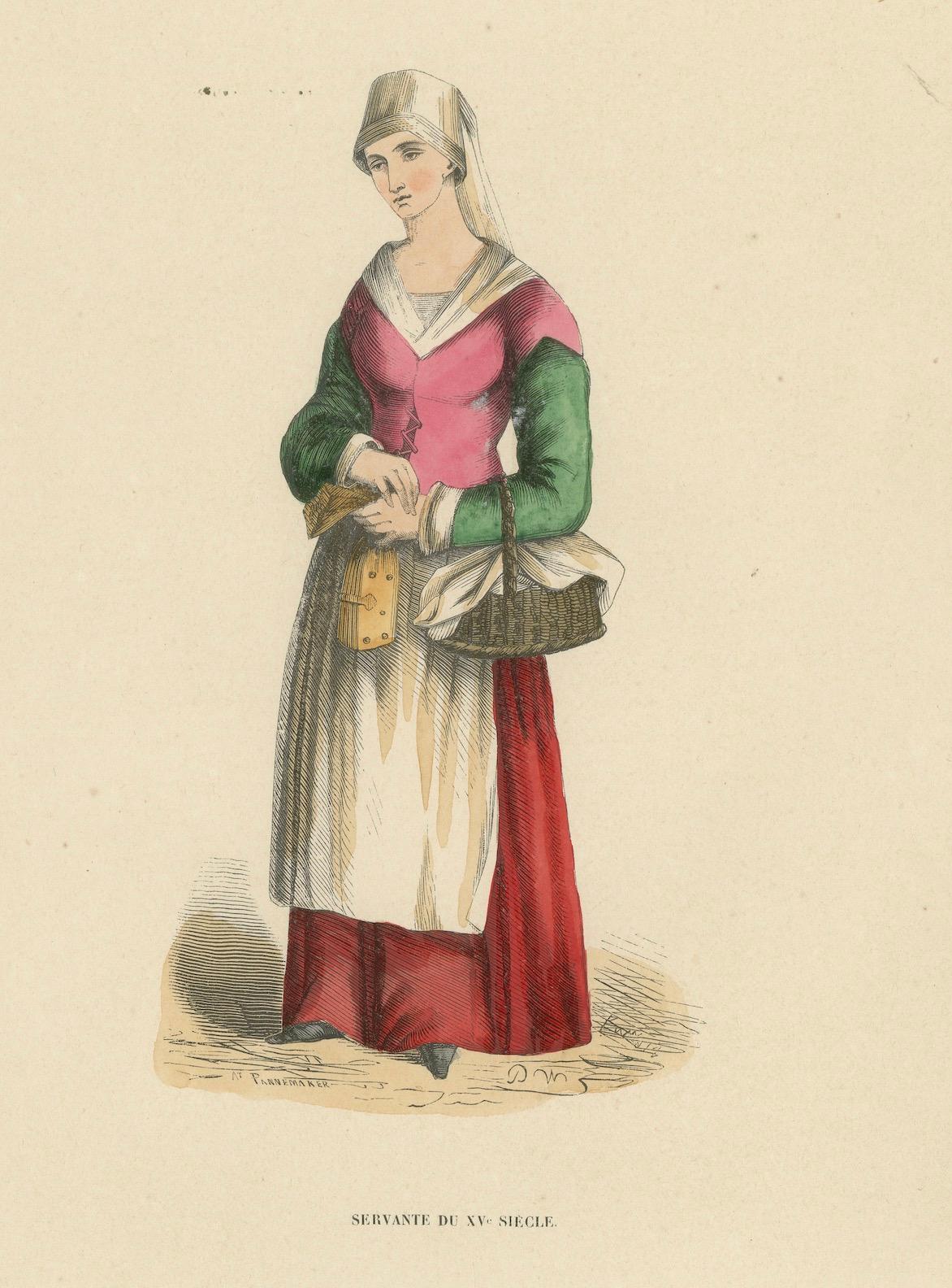 Paper French Maid of the 15th Century: Daily Grace, Published in 1847 For Sale