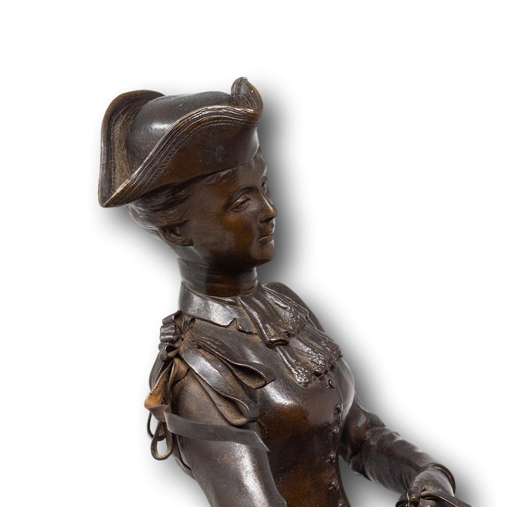 French Maiden Upon Horseback Bronze Henri-Geoffroy de la Planche de Ruillé 8