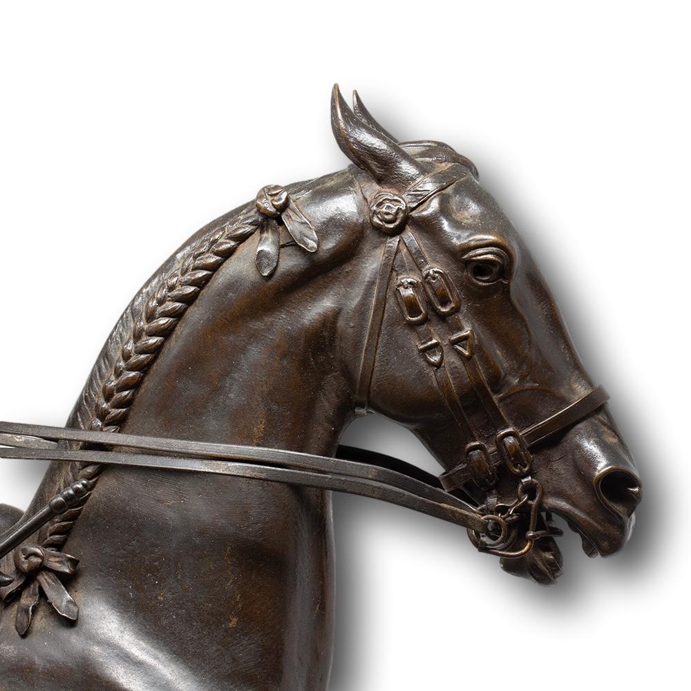 French Maiden Upon Horseback Bronze Henri-Geoffroy de la Planche de Ruillé 9