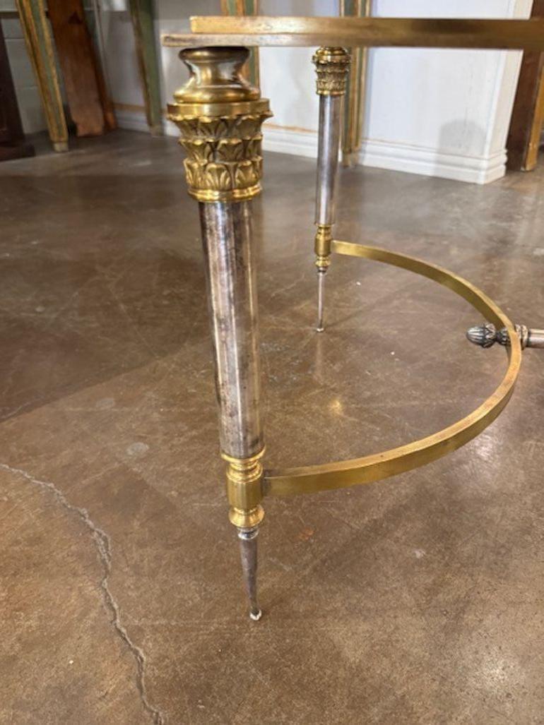 Brass French Maisin Coffee Table For Sale