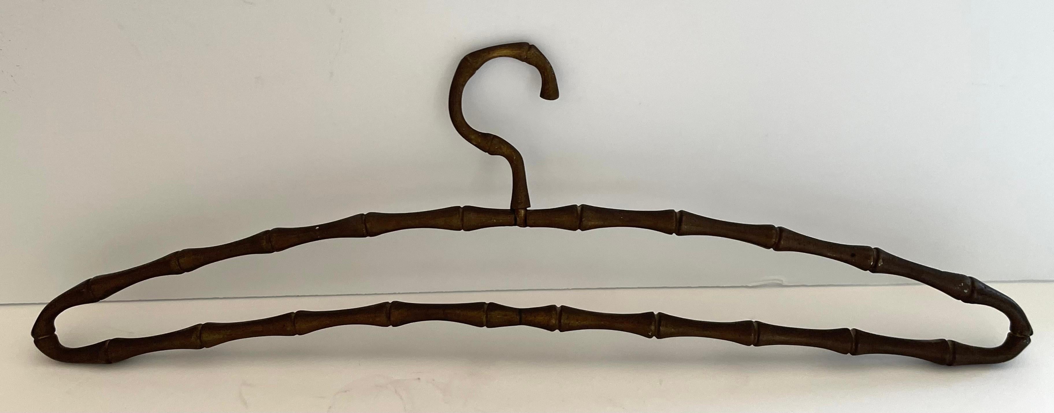 Ottone Appendiabiti in bambù attribuito alla Maison Bagues francese in vendita