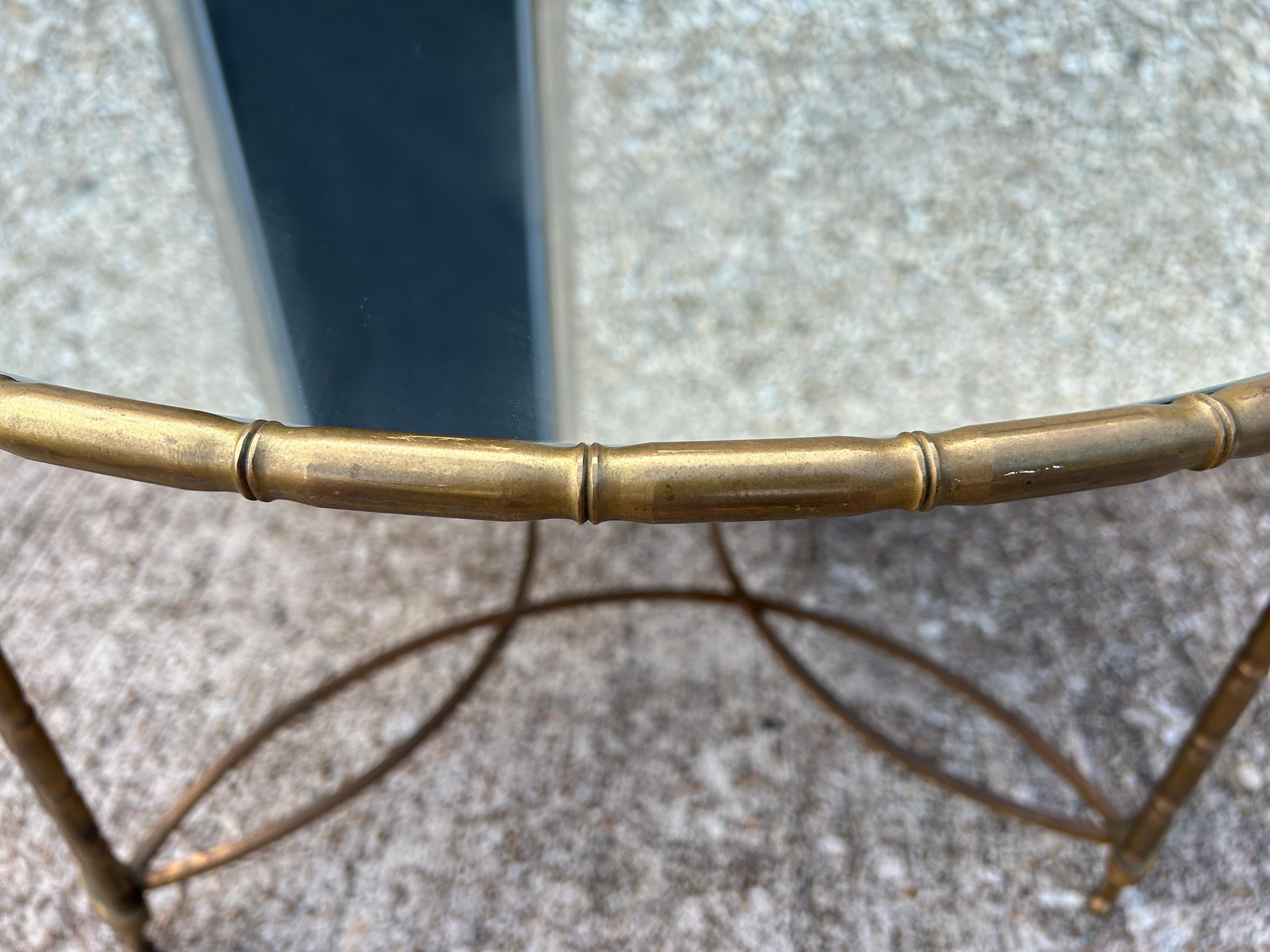 French Maison Baguès Attributed Brass Coffee Table For Sale 5