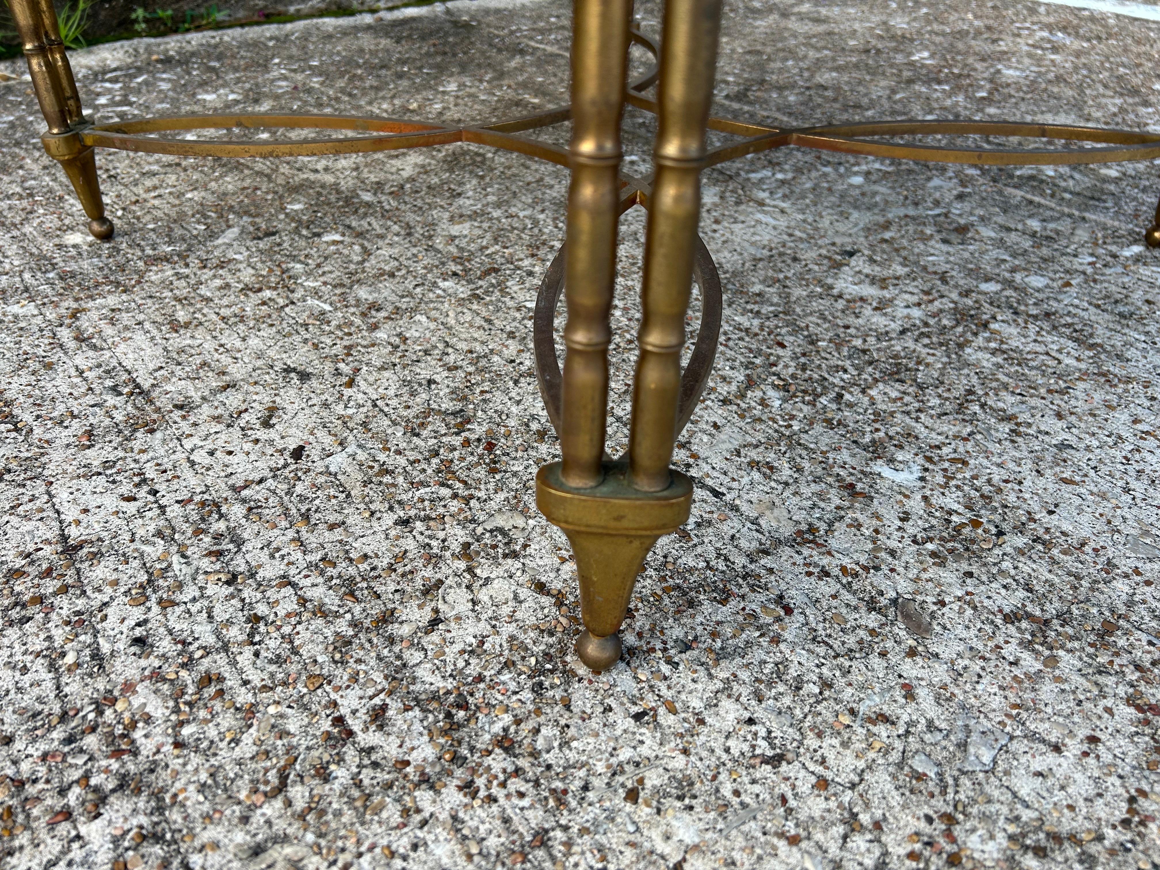 French Maison Baguès Attributed Brass Coffee Table For Sale 6