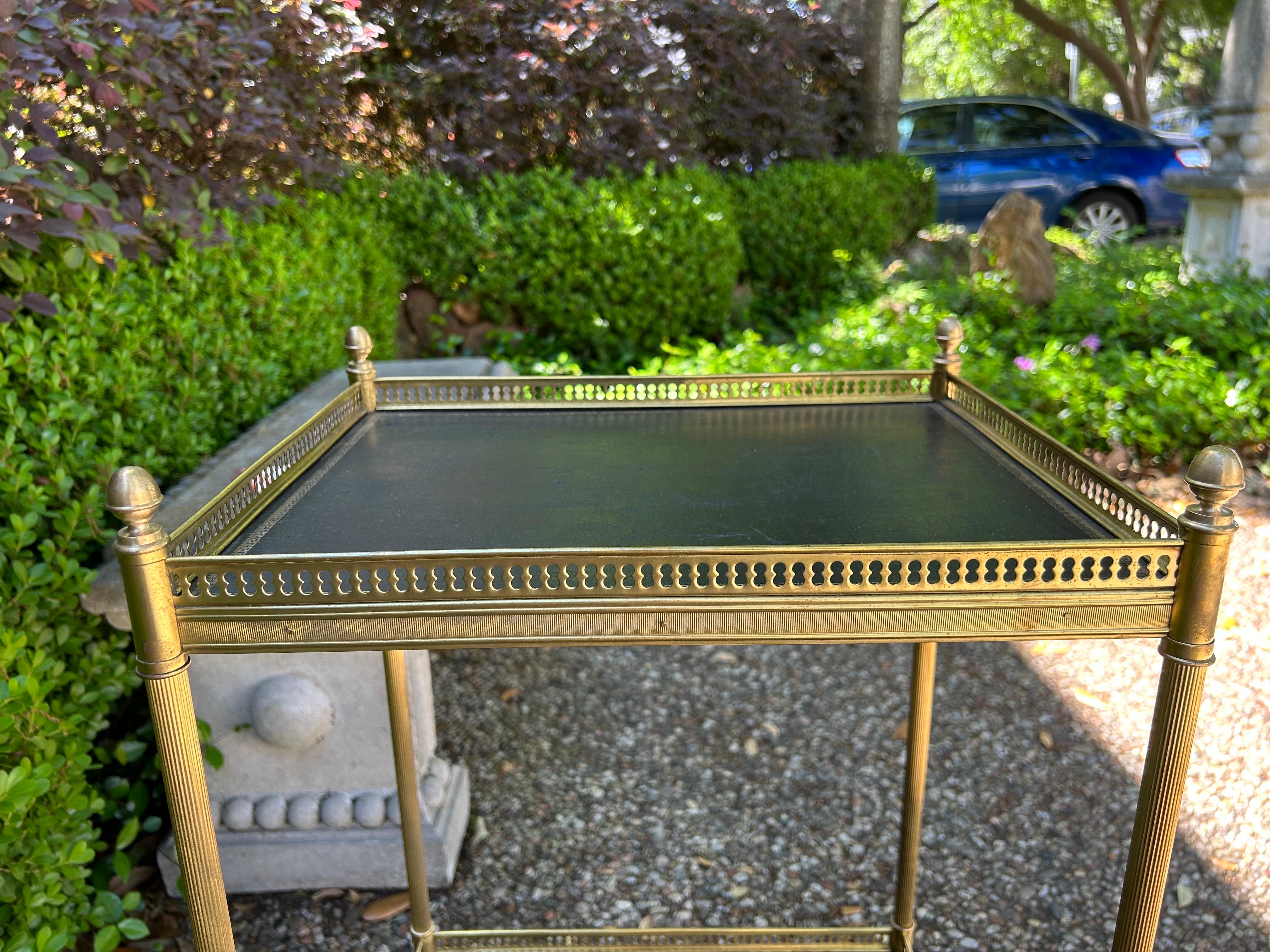 French Maison Bagues Attributed Louis XVI Style Bronze Table In Good Condition For Sale In Houston, TX