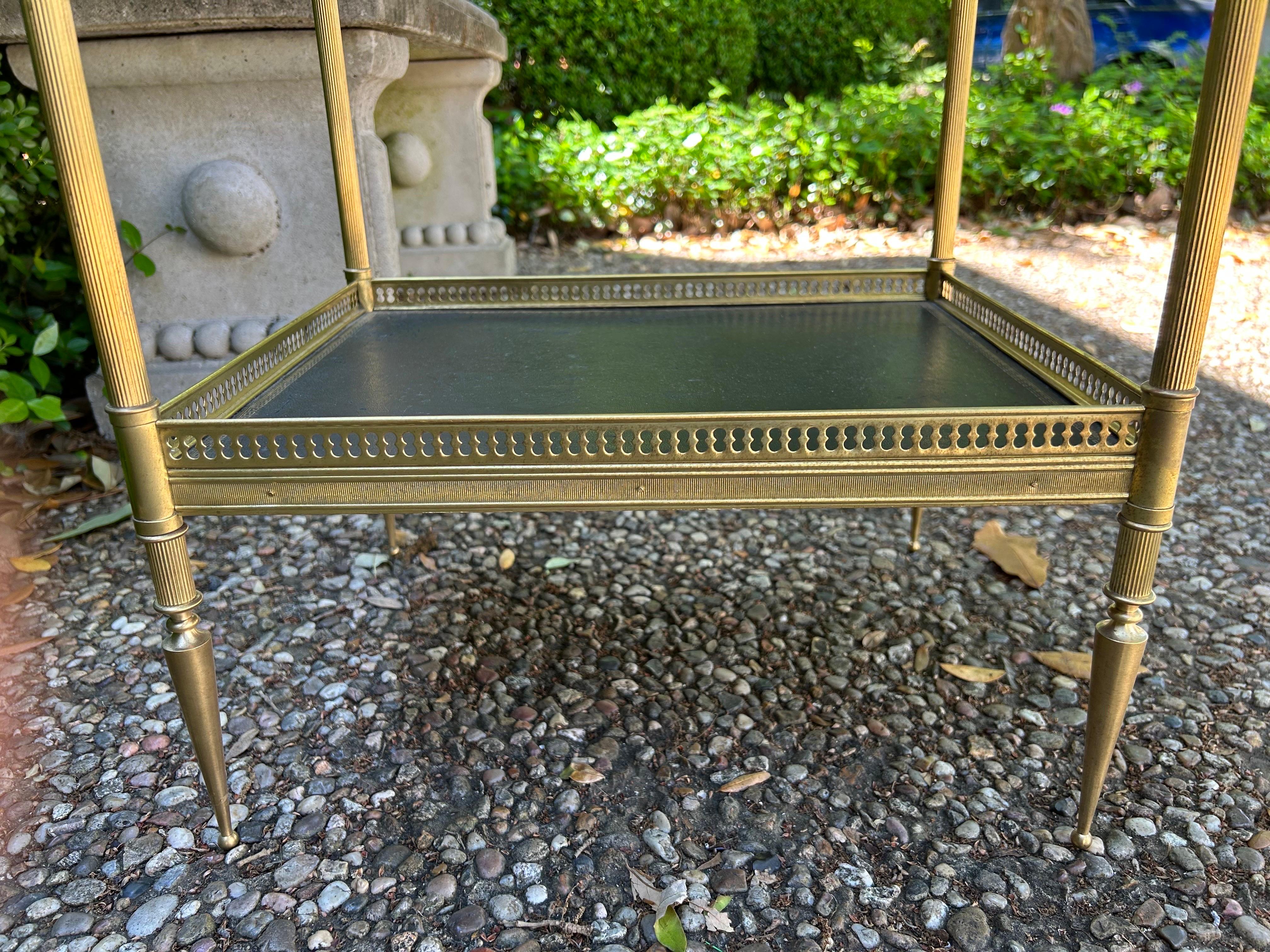 Mid-20th Century French Maison Bagues Attributed Louis XVI Style Bronze Table For Sale
