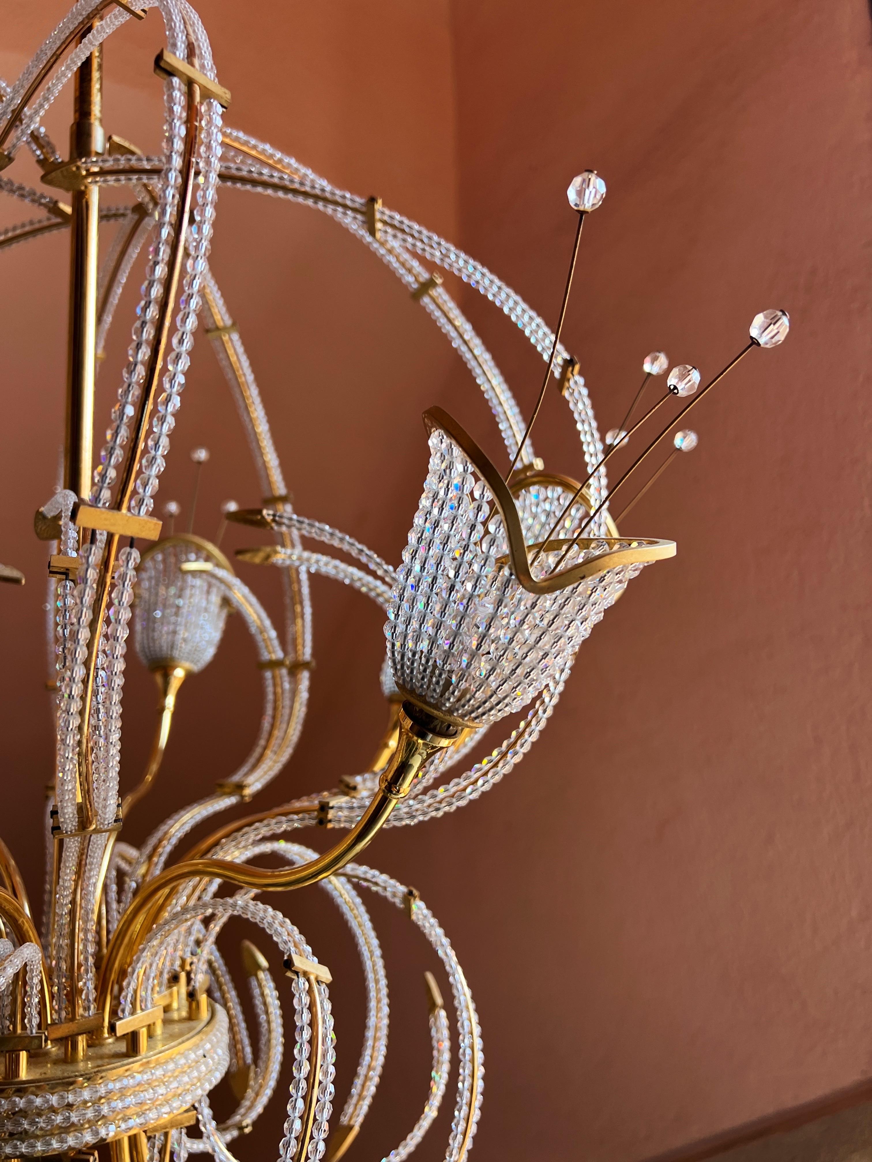 French Maison Bagues Beaded Crystal Chandelier For Sale 5