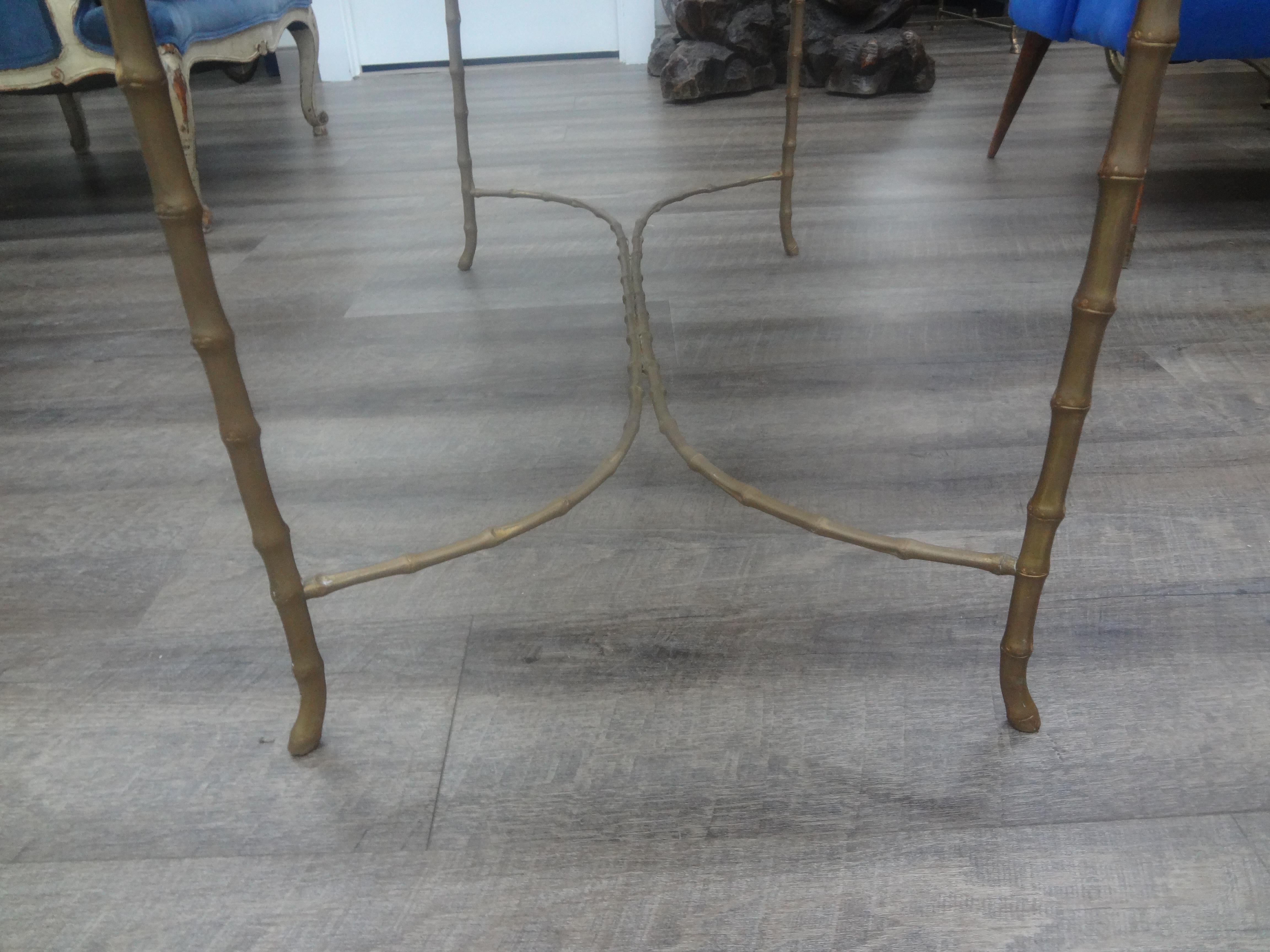 French Maison Baguès Bronze And Mirror Coffee Table For Sale 1