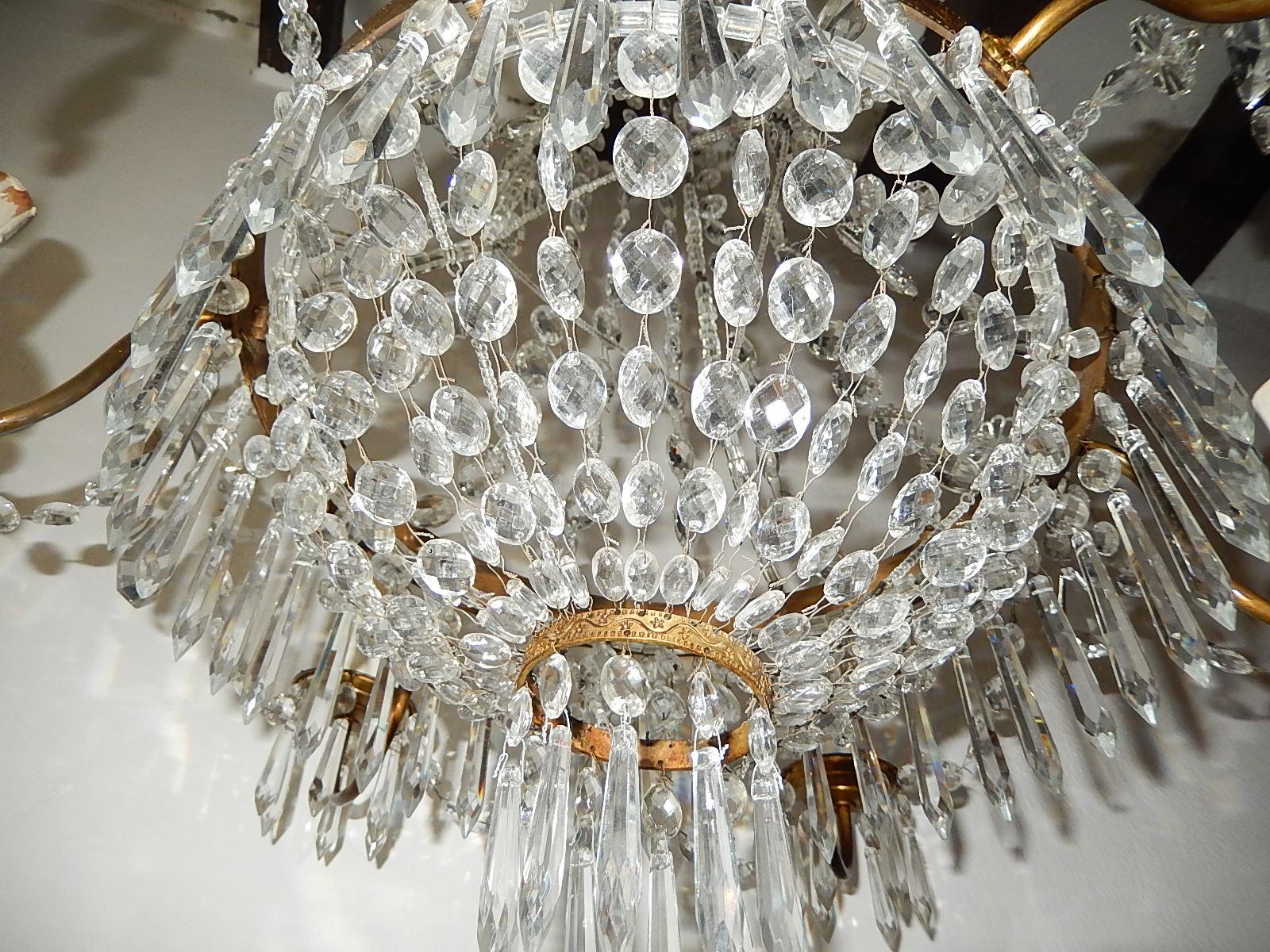 French Maison Baguès Crystal Prisms Chandelier 1