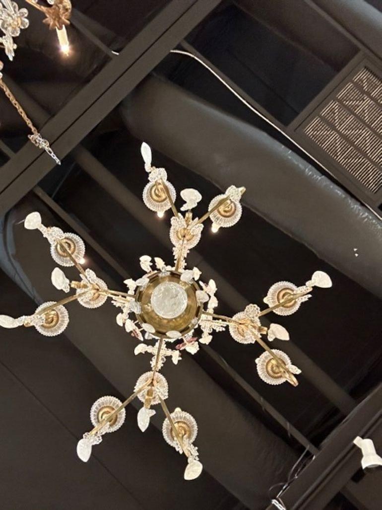 French Maison Bagues Rock Crystal Chandelier For Sale 5