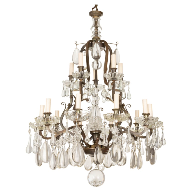 French Maison Bagues Style Chandelier For Sale