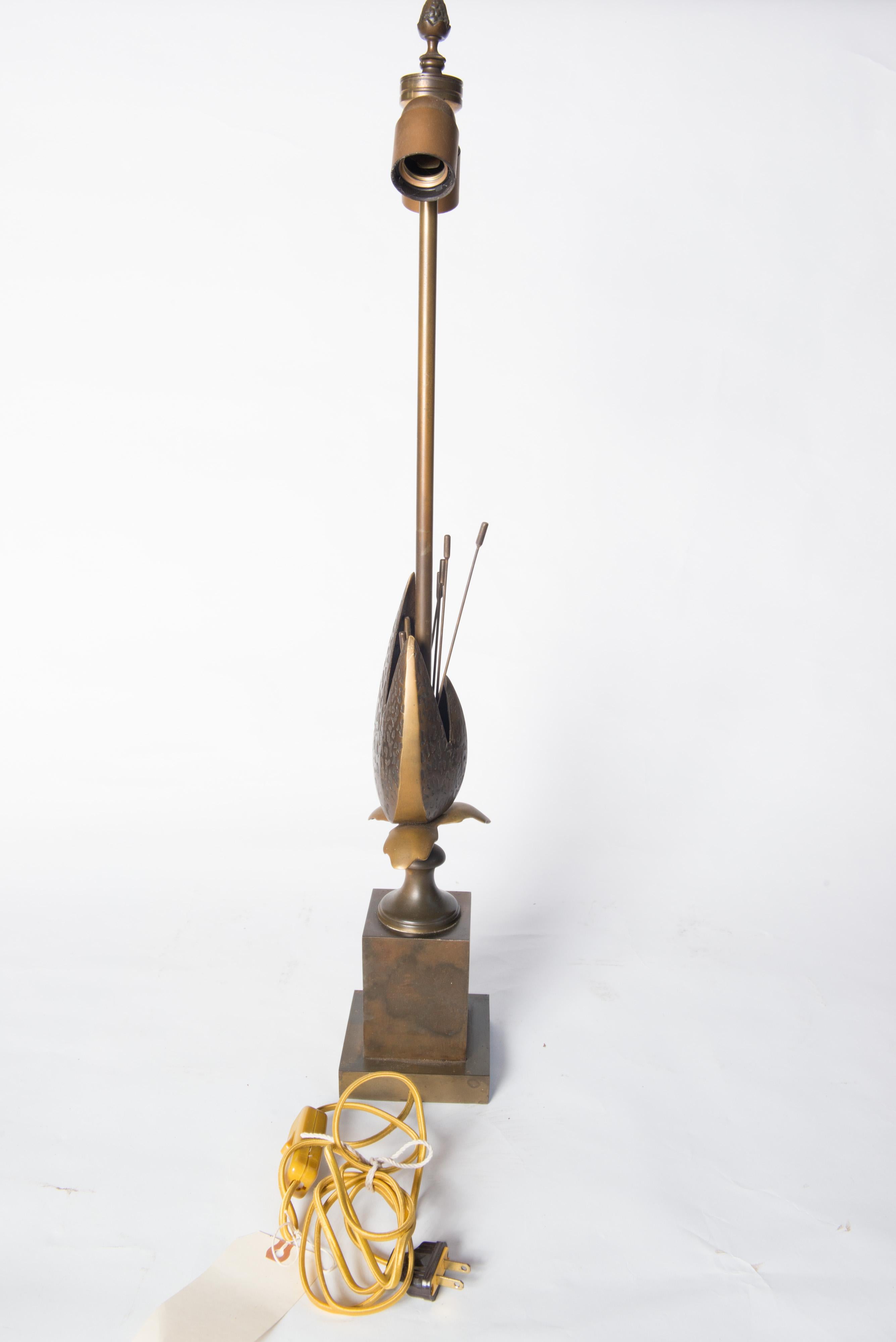 Mid-20th Century French Maison Charles Style Bronze Pod Lamp