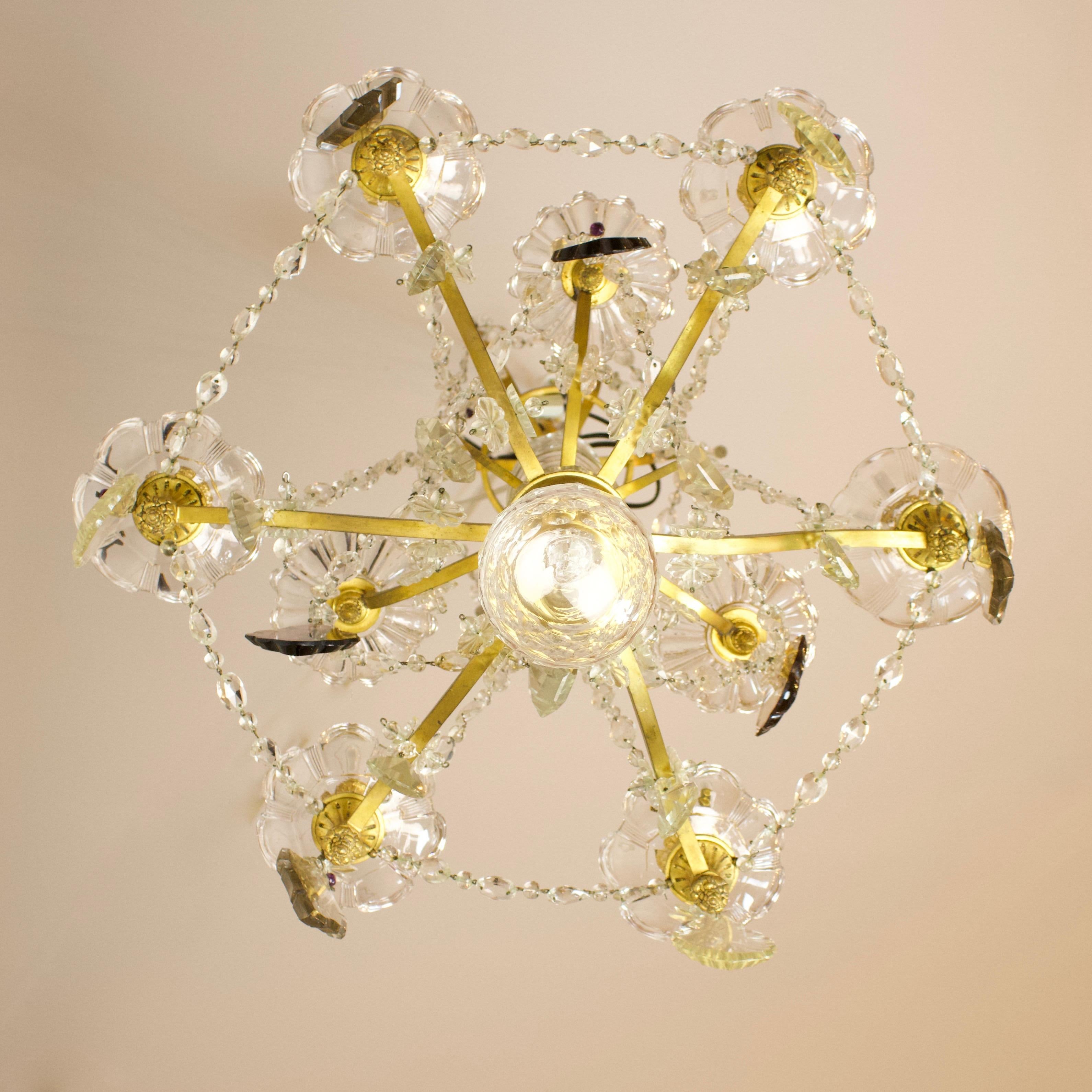 French Maison Colin 19th Century Louis XV Gilt Bronze Cut Crystal Chandelier 11