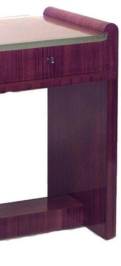 French Maison Dominique Palisander and Glass Writing Desk