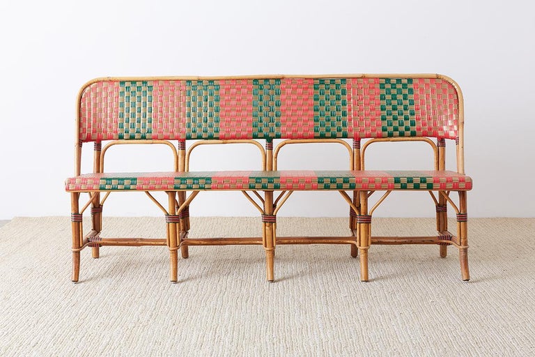 French Maison Gatti Rattan Bamboo Banquette Bench at 1stDibs | rattan ...