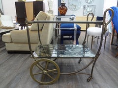 French Neoclassical Style Bronze Bar Cart Attributed To Maison Jansen
