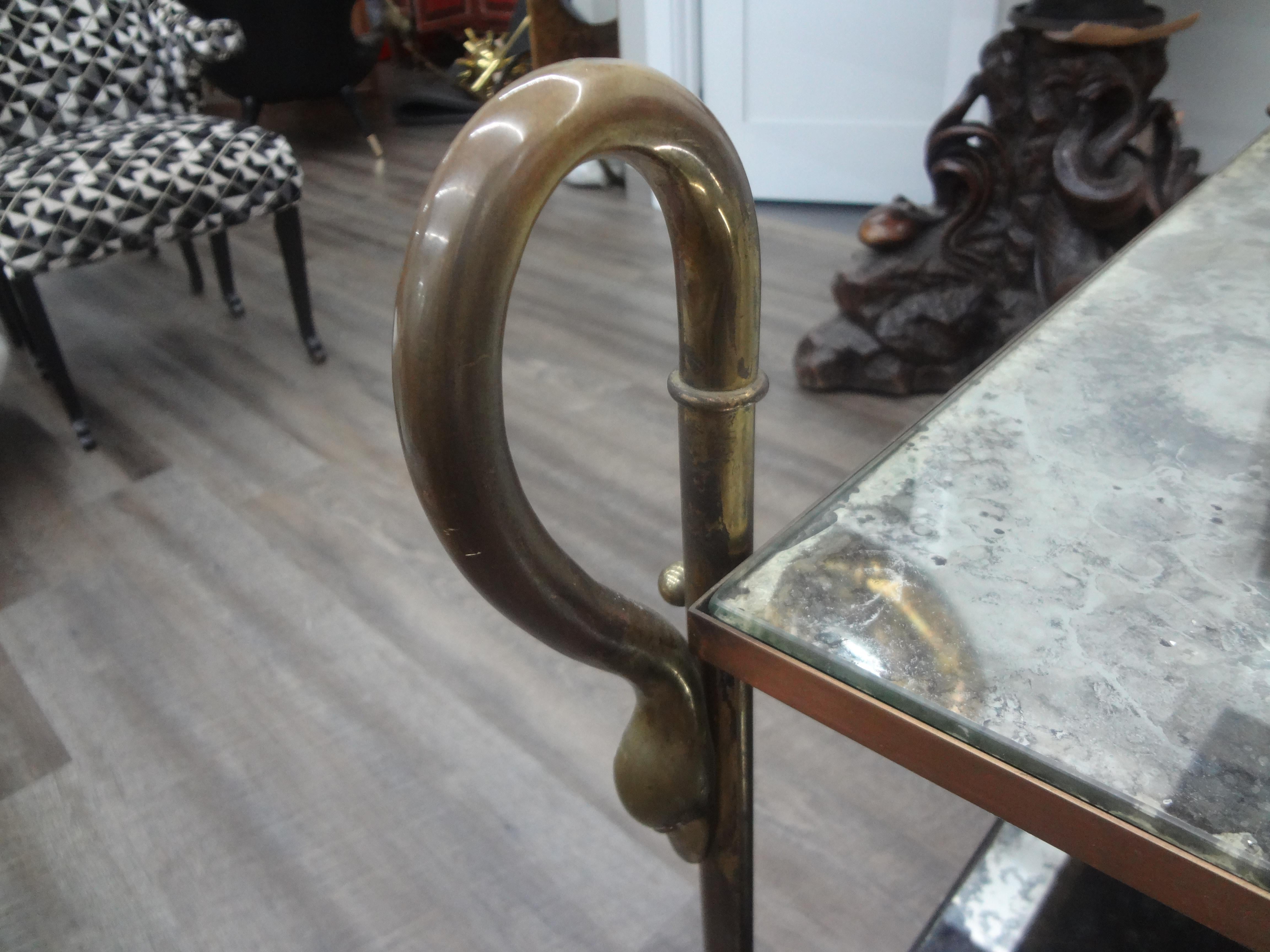 Bronze Chariot de bar en bronze de style néoclassique attribué à la Maison Jansen en vente