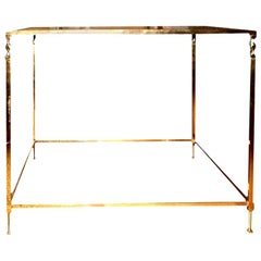 French Maison Jansen Inspired Brass Table