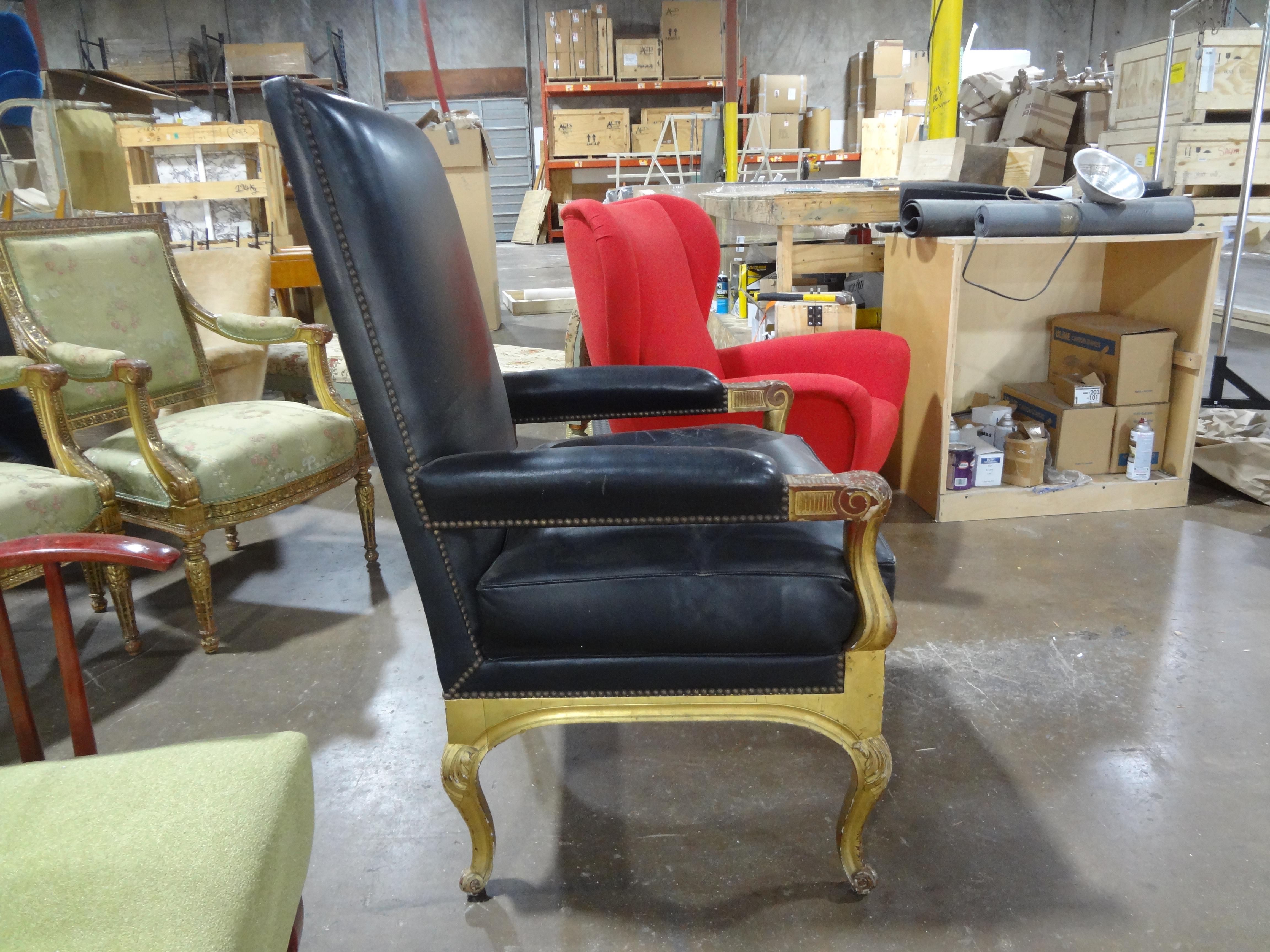 French Maison Jansen Louis XVI Style Giltwood Fauteuil 1