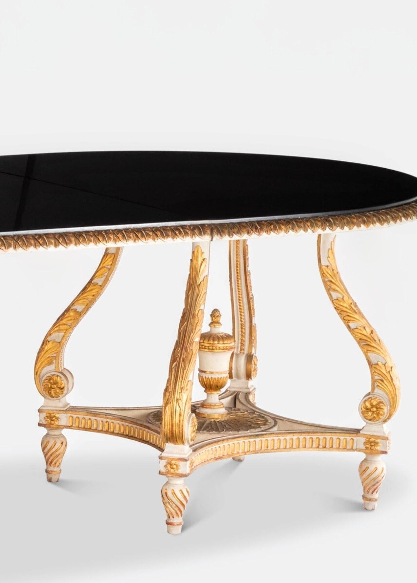 French Maison Jansen Paris Louis XVI Double Pedestal Dining Table with Leaves For Sale 7