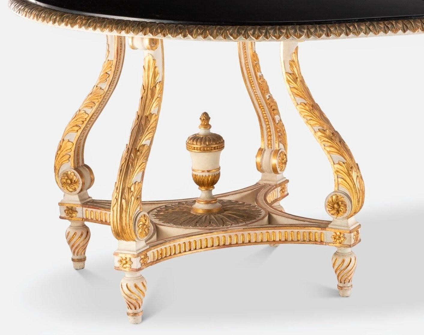 French Maison Jansen Paris Louis XVI Double Pedestal Dining Table with Leaves For Sale 2