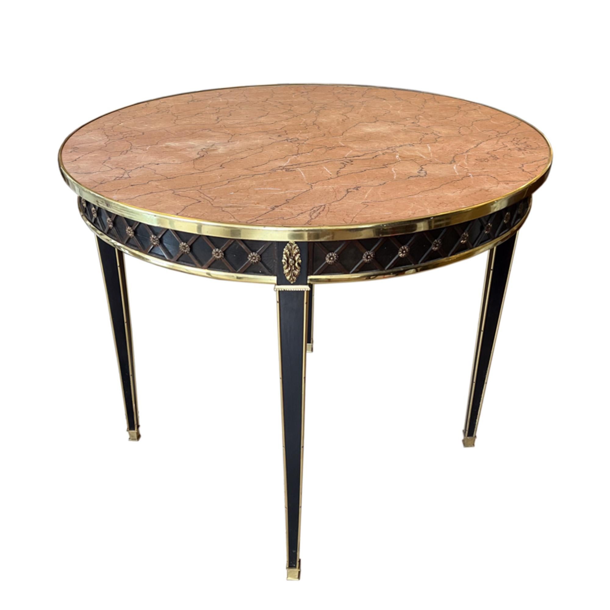 French Maison Jansen Style Centre Table With Marble Top In Good Condition In London, GB