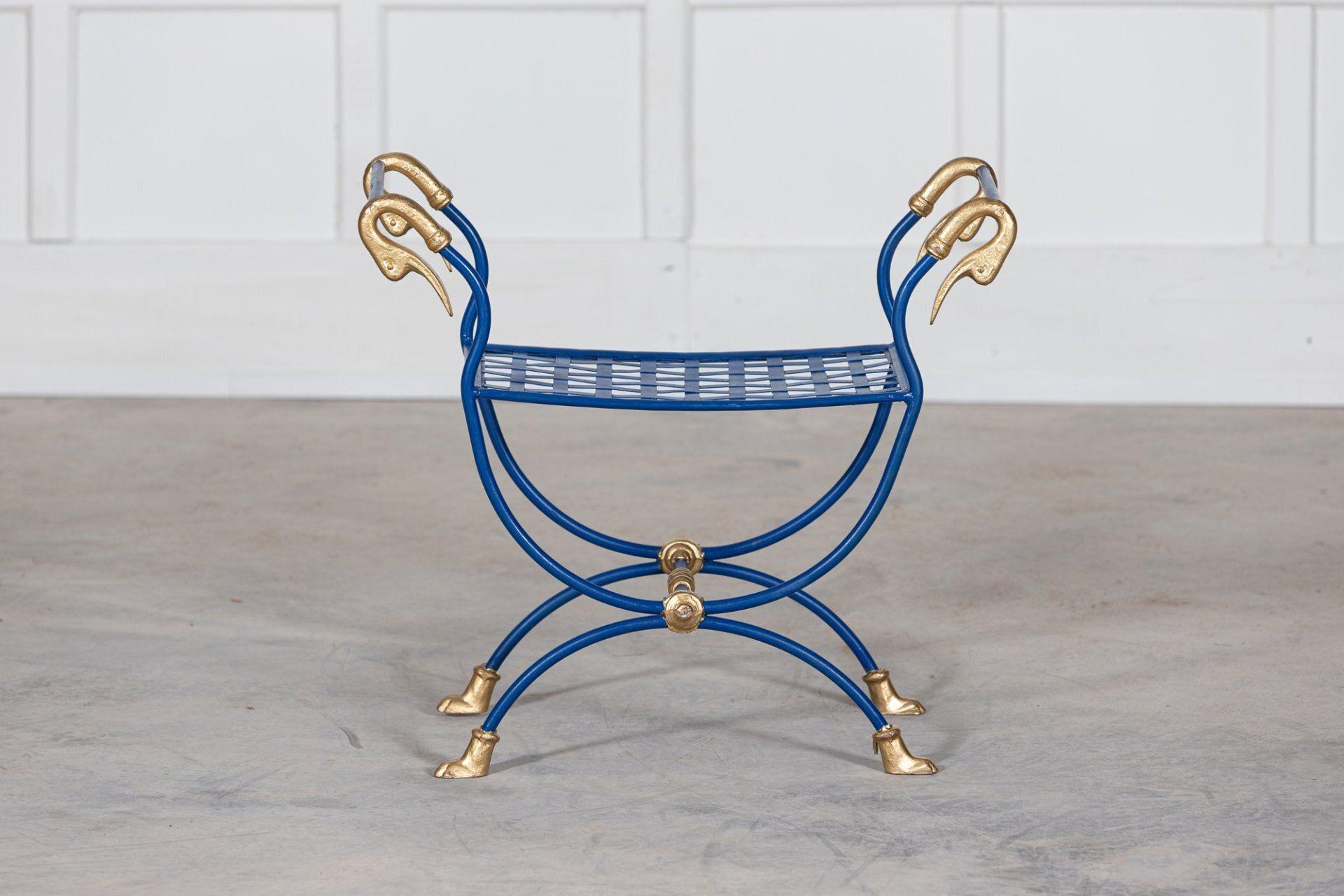 Circa 1950
Maison Jansen Swan Stool in Empire style with paw feet
Measures: W 66 x D 31 x H 58cm.
   