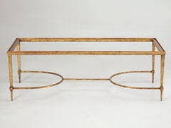 French Maison Ramsey Inspired Gilt-Iron Coffee Table Hand-Made to Order Locally