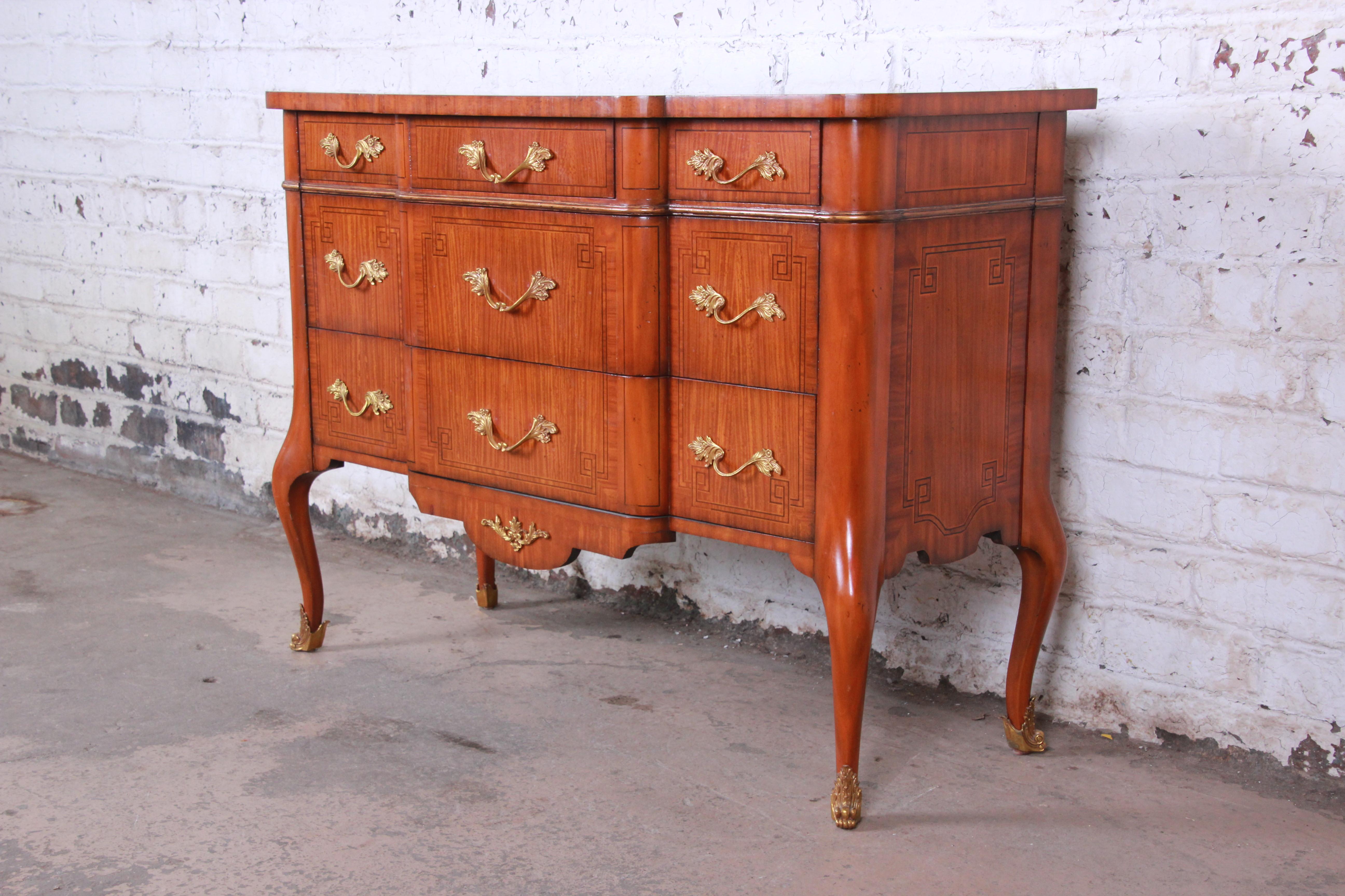 French Provincial French Maitland-Smith Banded Satinwood Dresser or Server