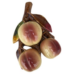 French Majolica Apples Money Bank Orchies, circa 1900