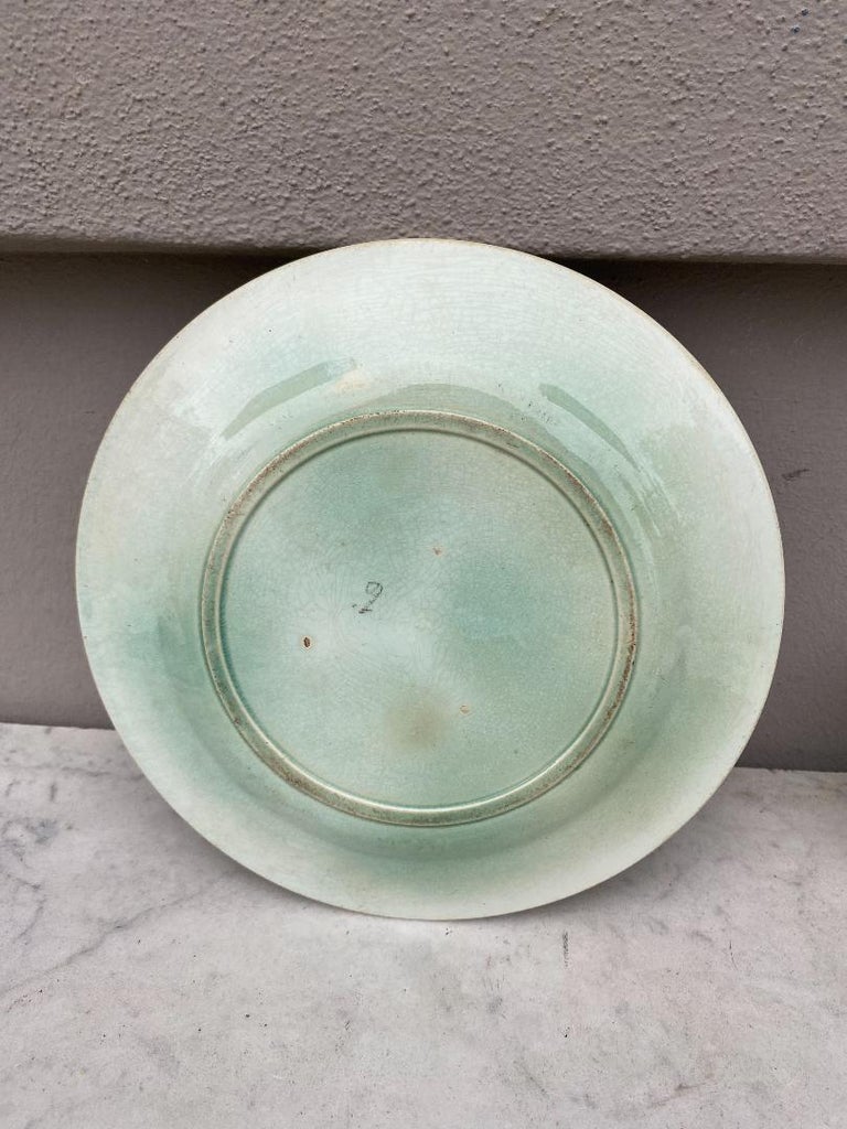 French Majolica Artichoke Plate, circa 1890 For Sale at 1stDibs