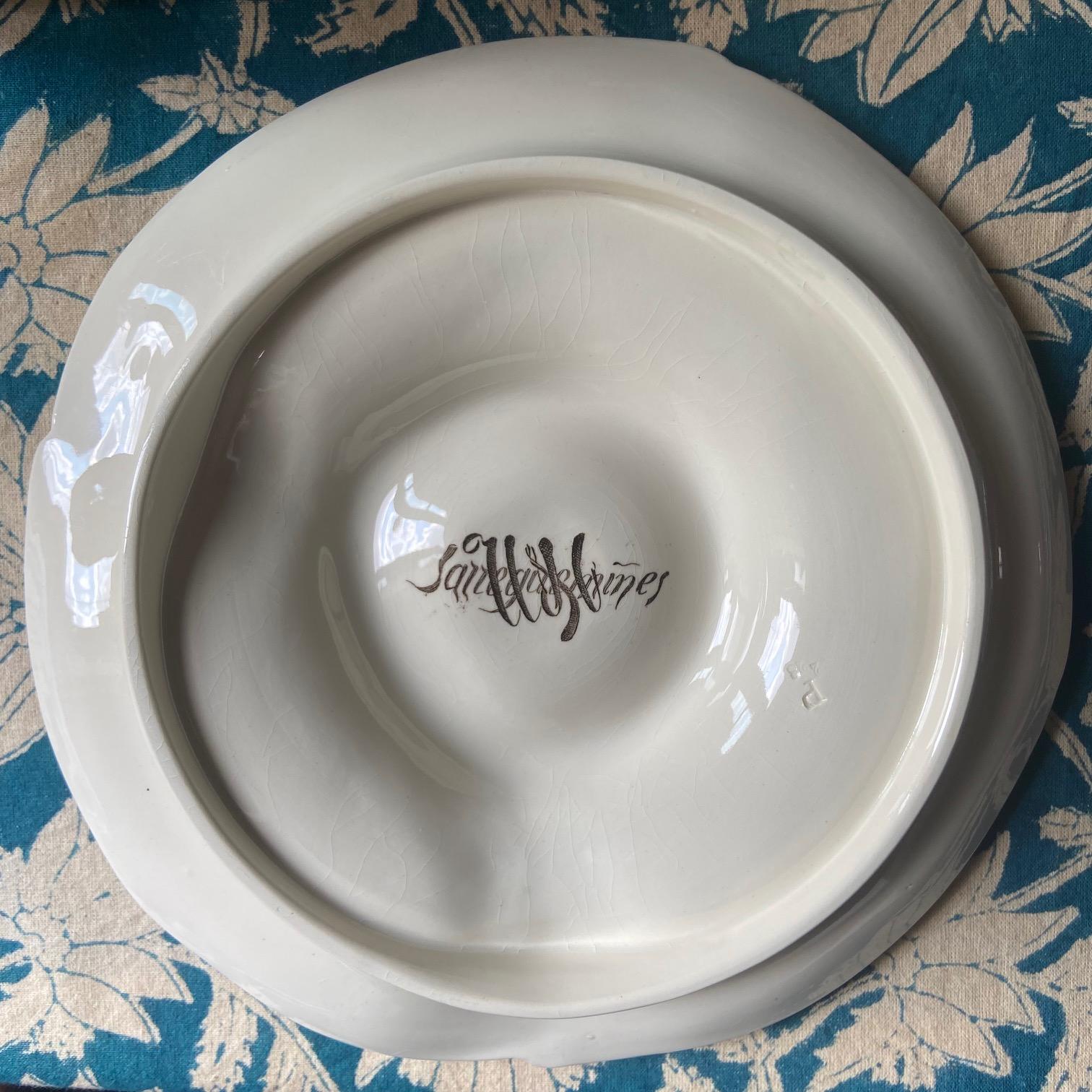 French Majolica Artichoke Plate Sarreguemines, circa 1900 For Sale 2