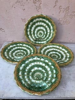 French Majolica Asparagus Plate, circa 1890