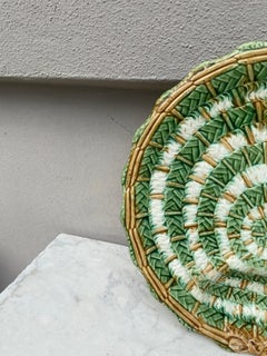 French Majolica Asparagus Plate, circa 1890