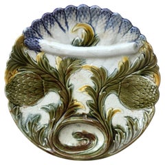 Französischer Majolika-Spargelteller Orchies, um 1890
