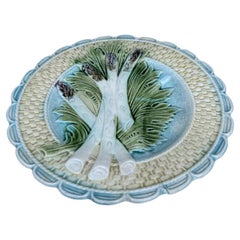 Piatto in maiolica francese Salins, circa 1890