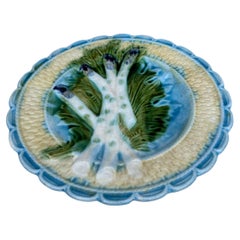 Piatto in maiolica francese Salins, circa 1890