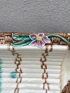 French Majolica Asparagus Platter circa 1890