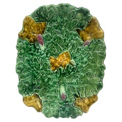 French Majolica Asparagus Platter circa 1900