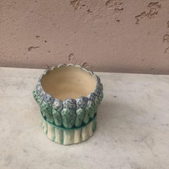 French Majolica Asparagus Vase, circa 1900
