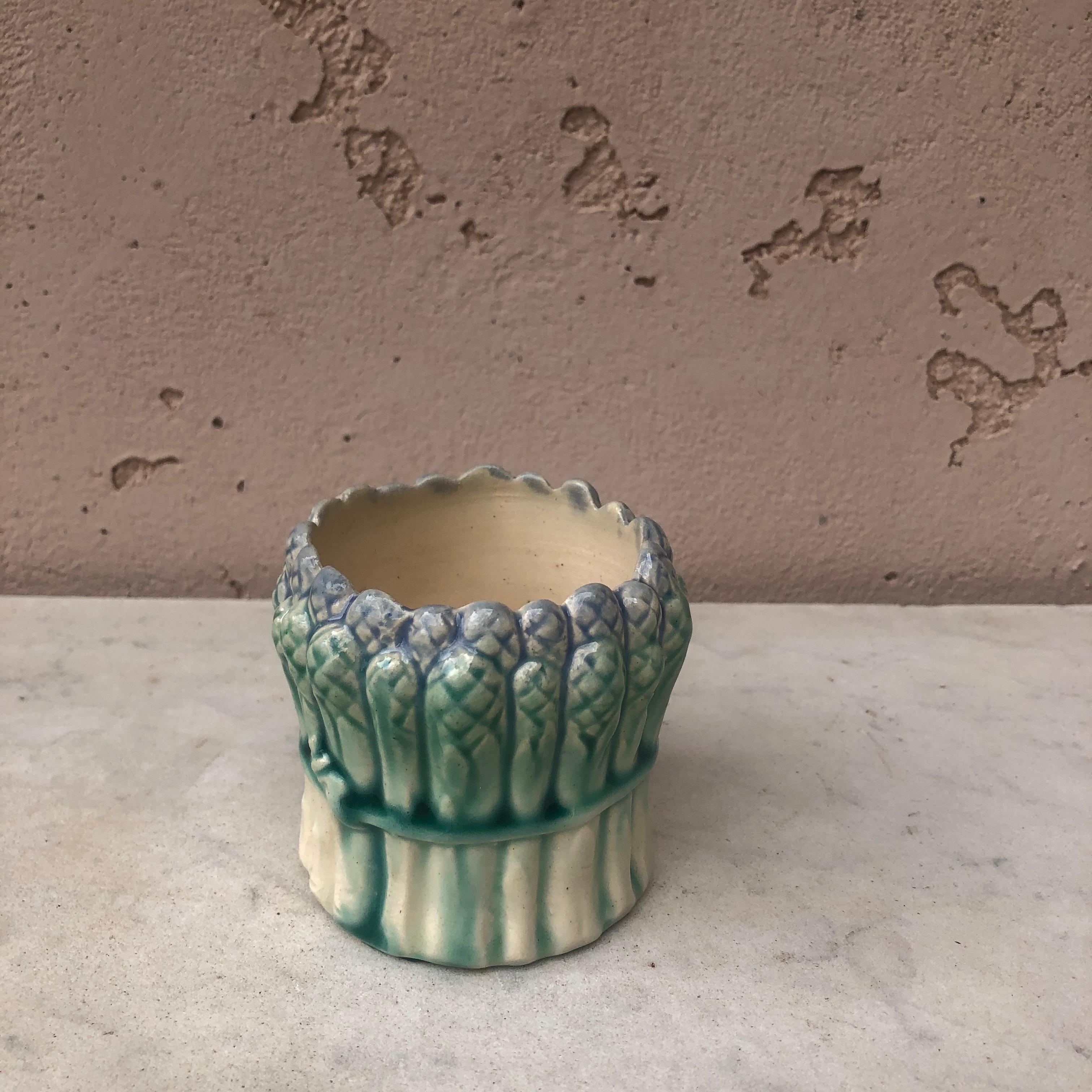 Country French Majolica Asparagus Vase, circa 1900