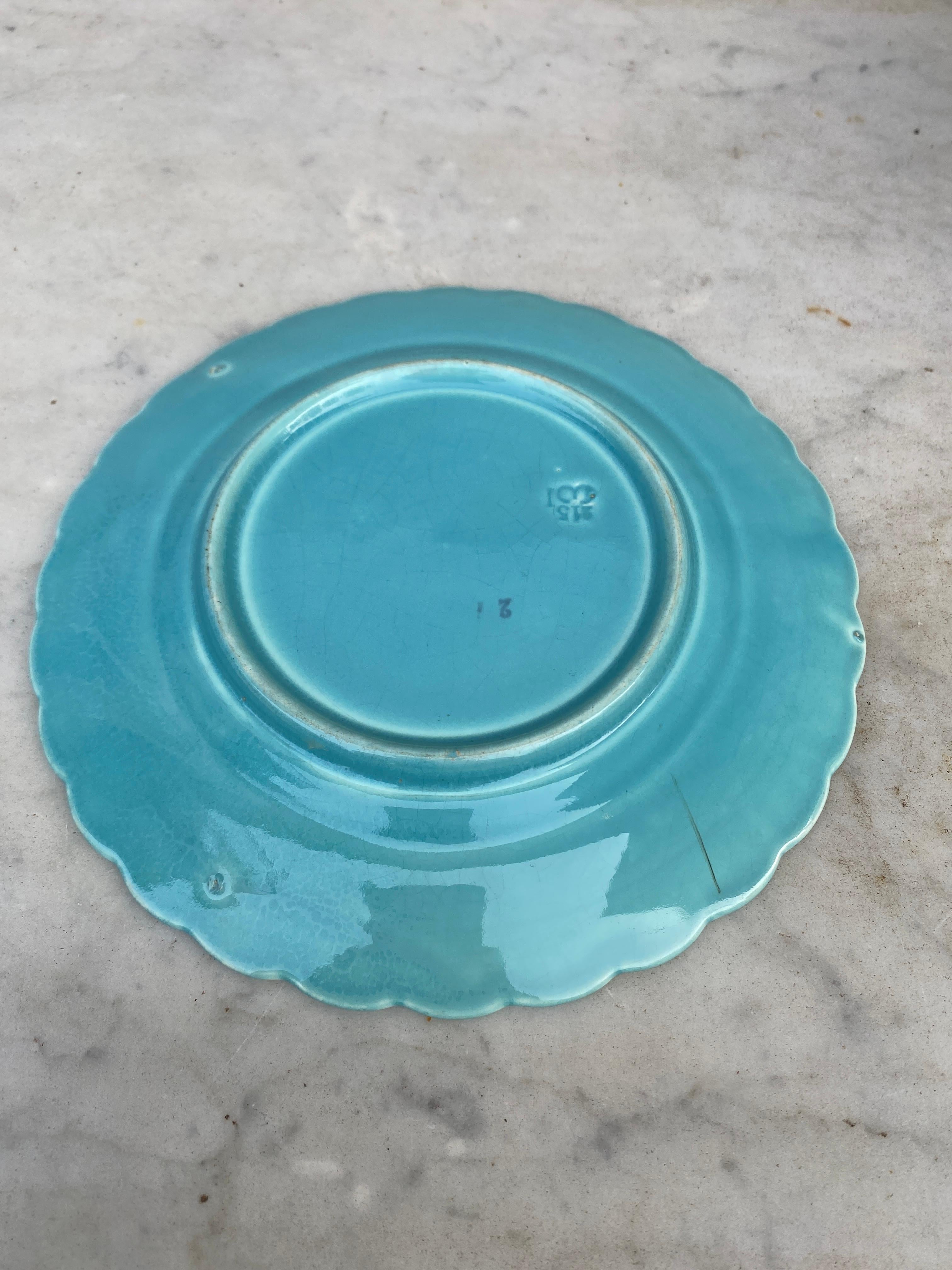 assiette barbotine oiseaux