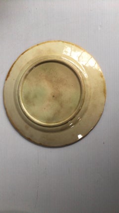 French Majolica Bird Plate Onnaing, circa 1890