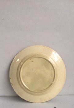 French Majolica Bird Plate Onnaing, circa 1890