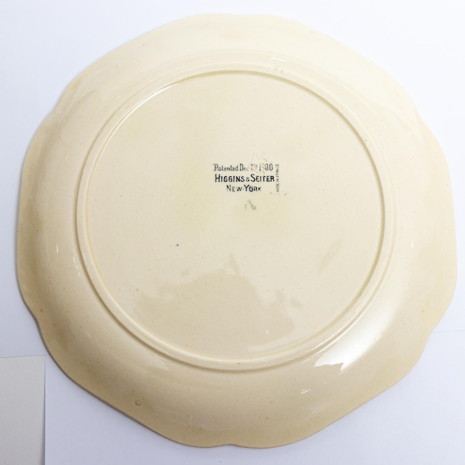 French Majolica Bunny Plate 2