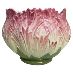 French Majolica Cache Pot Jérôme Massier Circa 1890