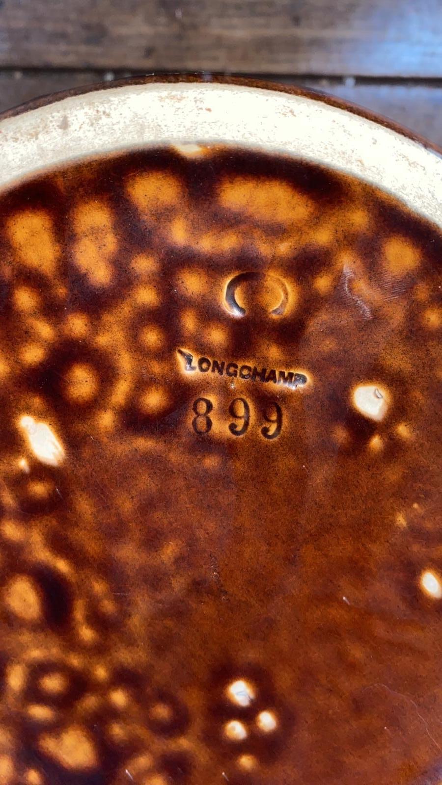 Cache pot français en majolique de Longchamp , circa 1890 en vente 5