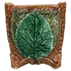 French Majolica Cache Pot Onnaing, circa 1890